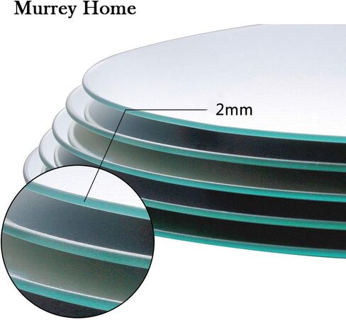 Murrey Home 12 Pack Mirror Centerpieces for Tables, 8" Round Mirrors for Centerpieces Wedding Party Mirror Tiles Christmas Decorations, 2MM in Kuwait