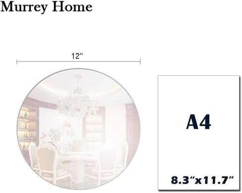 Murrey Home 12 Pack Mirror Centerpieces for Tables, 8" Round Mirrors for Centerpieces Wedding Party Mirror Tiles Christmas Decorations, 2MM in Kuwait