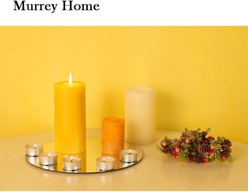 Murrey Home 12 Pack Mirror Centerpieces for Tables, 8" Round Mirrors for Centerpieces Wedding Party Mirror Tiles Christmas Decorations, 2MM in Kuwait