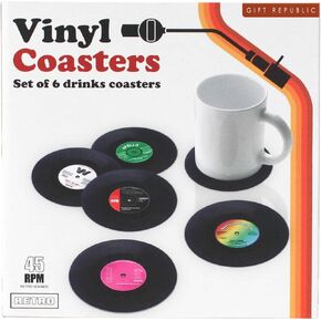 Spinning Hat Retro Vinyl Coasters in Kuwait