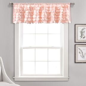Lush Décor, White Lush Decor Gigi Valance Textured Window Kitchen Curtain (Single), 70" W x 14" L in Kuwait