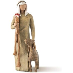 Willow Tree Zampognaro (Shepherd with Bagpipe), A Shepherd's Gift, a Joyous Melody, proclaiming The News! Expand and Elevate Your Nativity Collection or Holiday Advent, Sculpted Hand-Painted Figure in Kuwait