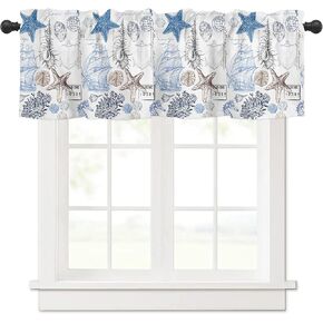 Christmas Snowman Curtain Valance for Kitchen Window, Christmas Tree valance for Bathroom Curtains & Drapes Rod Pocket Snowy Scene Red Truck Valance for Living Room Bedroom Over Sink 54 x 18in,1 Panel in Kuwait