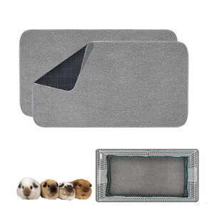 GINIDEAR Guinea Pig Cage Liner, Washable Reusable Leakproof Fleece Guinea Pig Bedding Pads for Midwest and C&C Cages with Anti-Slip Bottom.C&C 2X1(15"x29"), 4 Pack in Kuwait