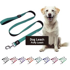 Dog Leash (Width - 1", Length - 5 FT) | Lightweight Breathable & Tangle Free Dog Leads with Soft Silicone Grip & Lock Snap | Ideal for Walking, Training & Running | Large - Blue in Kuwait