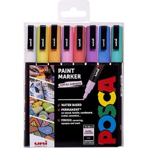 POSCA Marker 2.5mm - Yellow/Green/Blue/Red (Pack of 4) in Kuwait