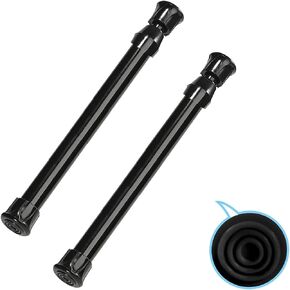 2 Pack Small Tension Rods 7 in to 11 Curtain Rods Window Rods in Extendable Width Spring Cupboard Bars for Kitchen Utensils, Closet, and Cabinet, Fit in The Spaces to Stay Up in Kuwait