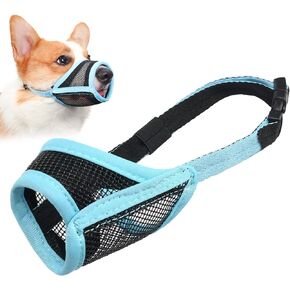 LUCKYPAW Mesh Dog Muzzle for Small Medium Large Dogs, Soft Dog Muzzle to Prevent Biting Chewing, Drinkable Breathable Adjustable Puppy Chihuahua, Yorkshire(XS(Snout: 3¼"-4¼"), Black) in Kuwait