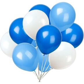 KADBANER White Blue Light Blue Balloons,100 Pack 12 Inch Latex Balloons in Kuwait
