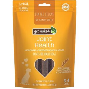 Get Naked Grain Free 1 Pouch 6.2 Oz Joint Health Dental Chew Sticks, Small in Kuwait