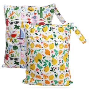 Mama Koala Waterproof Diaper Pods for Baby Items, Cloth Diapers, Swimsuits, Travel, Gym Clothes, Beach, Pump Parts, Toiletries, 2 Pack(DP-Squres1) in Kuwait