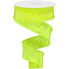Iridescent Dupioni Wired Edge Ribbon, 10 Yards (Cream, 1.5 Inches) in Kuwait