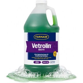Farnam Vetrolin Bath Ultra-Hydrating Shampoo for Horses and Dogs 32 Ounces,Green in Kuwait