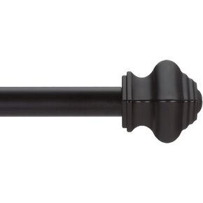 Curtain Rods for Windows 32-48 inch, 5/8"Black Curtain Rods, Stainless Steel Heavy Duty Curtain Rods for Bedroom, Living Room, Outdoor Curtain Rod Black in Kuwait