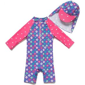 BONVERANO One Piece Swimsuit for Baby Girls UPF50+ Sun Protection Sunsuit in Kuwait
