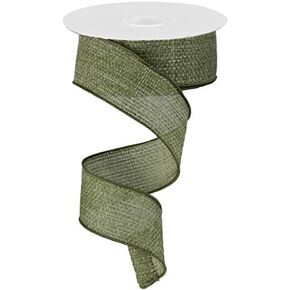 Cross Royal Burlap Wired Edge Ribbon - 2.5" x 10 Yards (Orange) in Kuwait