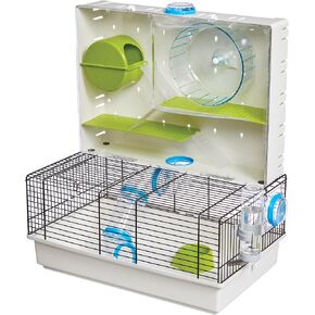 Midwest Homes for Pets Hamster Cage | Lovely Ladybug Theme | Accessories & Decals Included in Kuwait