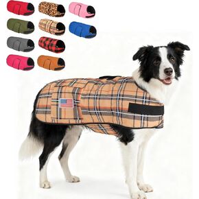 BEAUTYZOO Reflective Dog Winter Coat - Waterproof Windproof Dog Jacket with Fleece Lining - Sizes for Small to Great Dane in Kuwait