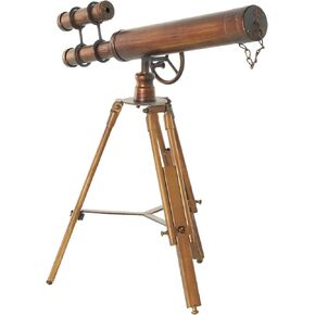Deco 79 Metal Telescope, 17" x 11" x 18", Brass in Kuwait