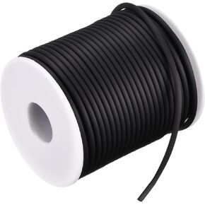 MECCANIXITY سلك مطاطي 55 ياردة 1/16 "ضياء ماتي أسود أنابيب صلبة DIY بها بنفسك الحرفية الديكور القلائد سوار in Kuwait