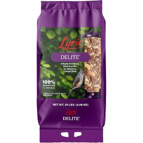 Lyric Delite Wild Bird Seed - No Waste Bird Food Mix with Shell-Free Nuts & Seeds - Attracts Buntings, Chickadees & Finches - 20 lb bag in Kuwait