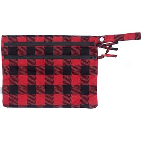 BapronBaby Dog Dress-Up Wet Dry Bag - Waterproof Two Zipper Pockets - Reusable for Mealtime, Diapers, Stroller, Snacks, Swimsuits - Machine Washable - 11" x 9" in Kuwait