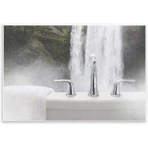 Stupell Industries Bathtub Waterfall Abstract Bathroom Photograph, Design by Milli Villa Wall Art, 16 x 20, Black Framed in Kuwait
