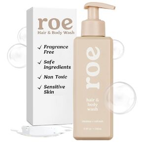 Roe Wellness- Baby Hair & Body Wash | Suitable for Sensitive Skin, Fragrance-Free, Natural Vanilla Scent, Fresh Cleaning | 9.4 fl oz. in Kuwait