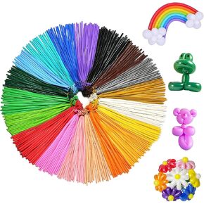 400pcs Twisting Balloons 260Q Long Balloons for Balloon Animals, 20 Assorted Colors Premium Quality Magic Skinny Modeling Latex Balloon for Birthday Christmas Party Decorations in Kuwait