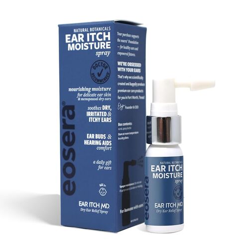 EOSERA Ear Itch MD - Soothing Ear Spray for Symptoms Related to Allergies, Eczema, and Dermatitis | Moisturizing Formula with Vitamin E | Ideal for Hearing Aid Users | 15mL in Kuwait