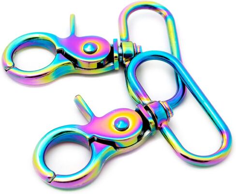 Loosco Rainbow Trigger Snaps, 6 PCS Hook Clasps Oval Swivel Clips Hooks Clips Snap for Straps Bags Belting Leathercraft (4/5") in Kuwait