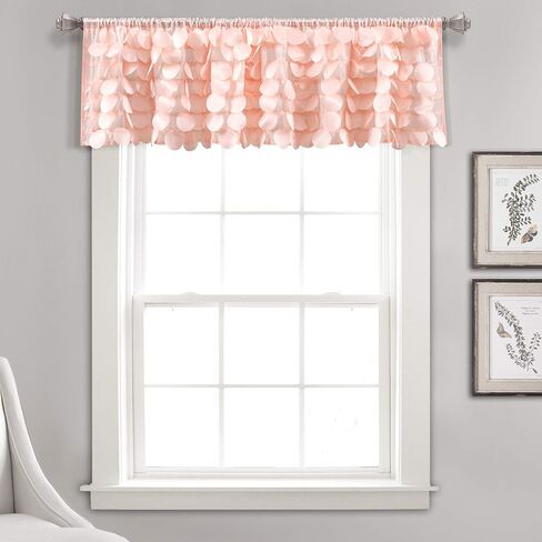Lush Décor, White Lush Decor Gigi Valance Textured Window Kitchen Curtain (Single), 70" W x 14" L in Kuwait