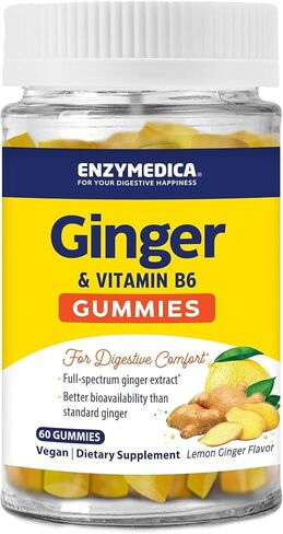 ENZYMEDICA Ginger & B6 Gummies, 60 CT in Kuwait
