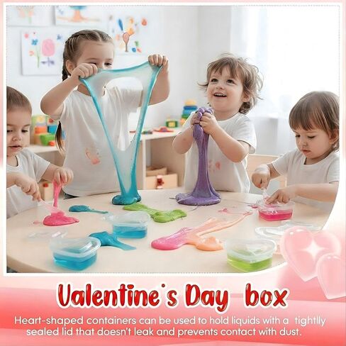 Yinkin 100 Pcs Heart Shaped Storage Containers 5 oz Heart Box Transparent Plastic Heart Containers with Lids Organizer Box for DIY Art Craft Making in Kuwait