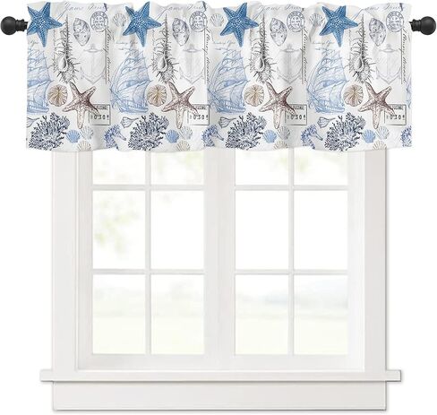 Christmas Snowman Curtain Valance for Kitchen Window, Christmas Tree valance for Bathroom Curtains & Drapes Rod Pocket Snowy Scene Red Truck Valance for Living Room Bedroom Over Sink 54 x 18in,1 Panel in Kuwait