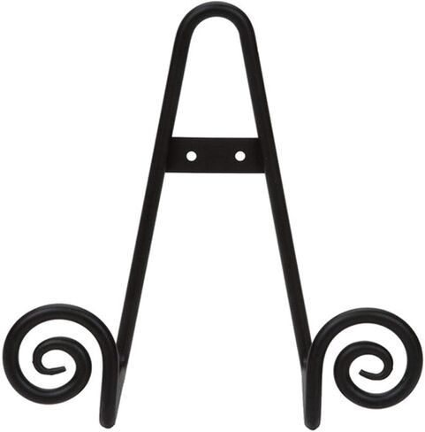 Tripar Decorative Scroll Rack, Large Black Display (4.5 Inch Depth) - Functions as Wall Rack or Tabletop Easel - Lightweight and Durable - Showcase Beautiful Plates, China, Artwork and More in Kuwait