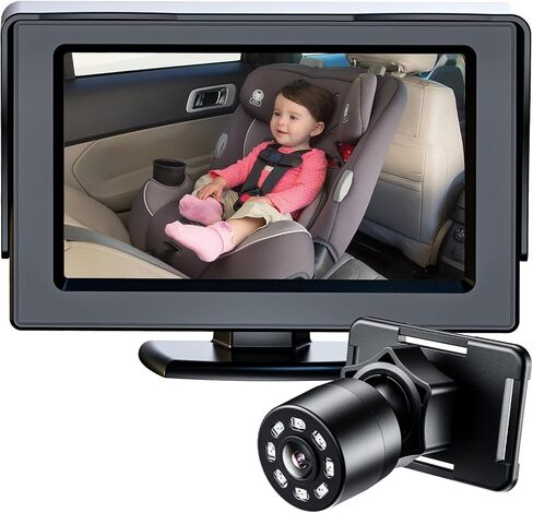 Itomoro Baby Car Mirror, View Infant in Rear Facing Seat with Wide Crystal Clear View,Camera Aimed at Baby-Easily to Observe The Baby's Every Move in Kuwait