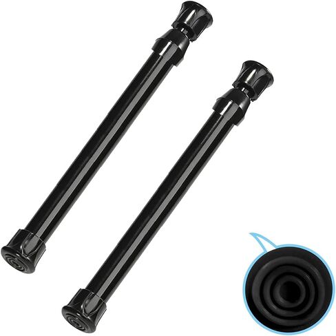 2 Pack Small Tension Rods 7 in to 11 Curtain Rods Window Rods in Extendable Width Spring Cupboard Bars for Kitchen Utensils, Closet, and Cabinet, Fit in The Spaces to Stay Up in Kuwait
