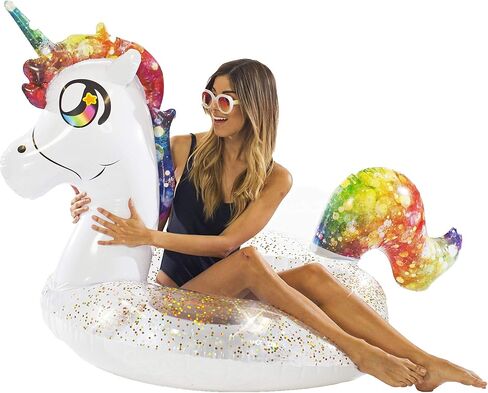 Poolcandy Jumbo 48" Llama Pool Tube, Stylish, Ultra Durable, Easy-Inflate PVC Pool Tube, Great for Pool, Beach, Lake, River, Perfect for Kids and Adults in Kuwait