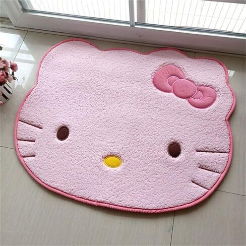 سجاد منطقة SOFPRO سجاد Kawaii سجاد منطقة فائق النعومة، سجاد غرفة نوم بنمط وجه قطة كرتونية لطيفة، أشعث فاخر عالي الامتصاص ومضاد للانزلاق in Kuwait