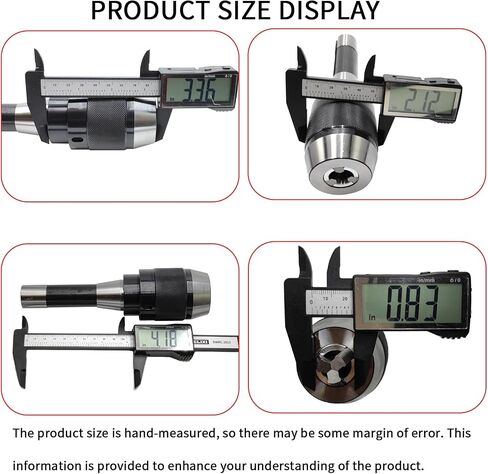 Lzcdelyxiao 1/32" - 1/2" Keyless Drill Chuck 1-13mm with R8 Integral Shank Drawbar Thread 7/16"-20 and APU13 Spanner Wrench Self-tightening Drill Chuck in Kuwait