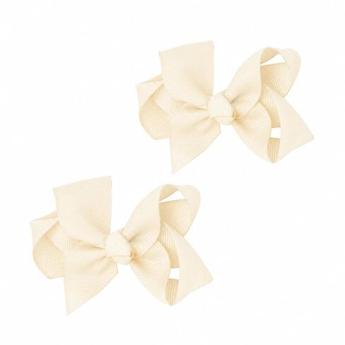 3 Inch Grosgrain Bow for Little Girls- Set of 2 (Burgundy) in Kuwait