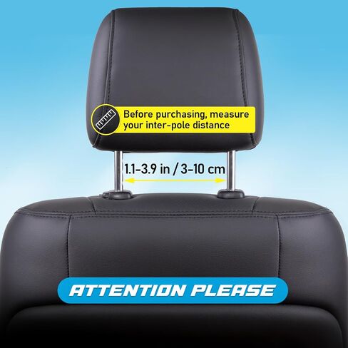 Spurtar Car Headrest Pillow, 360° Adjustable Travel Car Seat Head Support Pillow, Roadtrip Car Neck Pillow for Toddlers Sleeping, Road Trip Essentials for Adults and Kids, Black in Kuwait