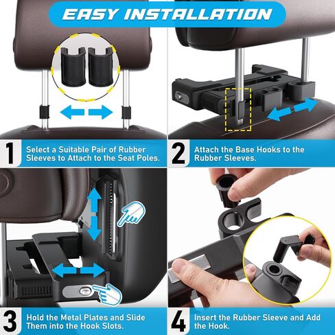 Spurtar Car Headrest Pillow, 360° Adjustable Travel Car Seat Head Support Pillow, Roadtrip Car Neck Pillow for Toddlers Sleeping, Road Trip Essentials for Adults and Kids, Black in Kuwait