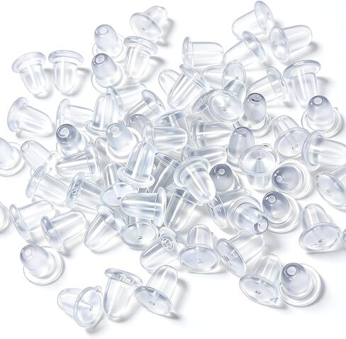 Cooplay 200 Pairs (400PCS) 3mm Invisible Plastic Earrings Blank Pins Stud Tiny Head Findings DIY Supplies Back Post Earnuts Pad Nickel Free in Kuwait