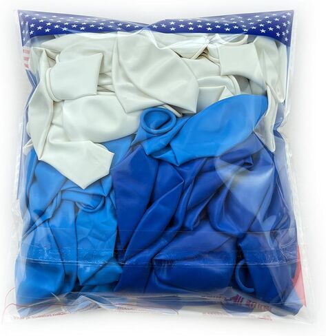 KADBANER White Blue Light Blue Balloons,100 Pack 12 Inch Latex Balloons in Kuwait