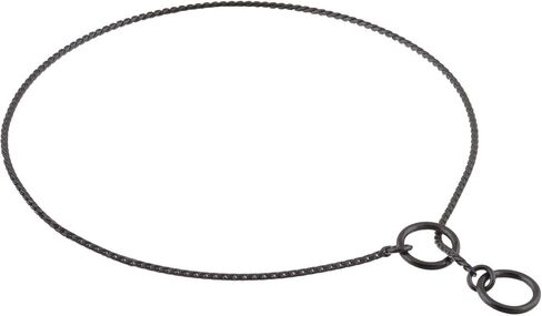 Alvalley Metal Chain Dog Show Collar - Pet Slip Collar for Shows - Fine Brass Snake Chain Collar - Adjustable for Toy, Small, Medium, Large, and Extra Large Dogs (Chrome, 12", 1.8mm Thick) in Kuwait