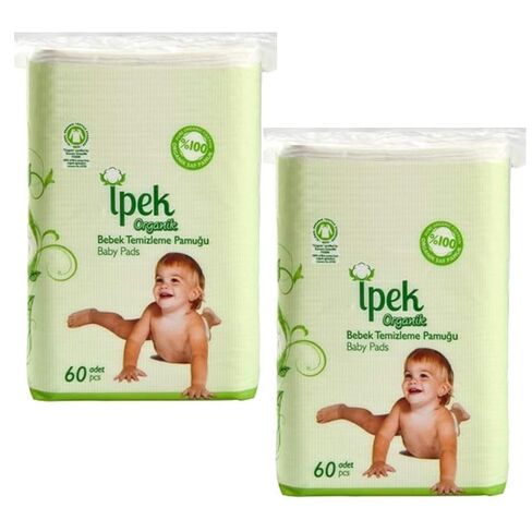 Baby Organic Large Dry Pads 100% Cotton Squares for Baby Care Diapering (120 Count) in Kuwait