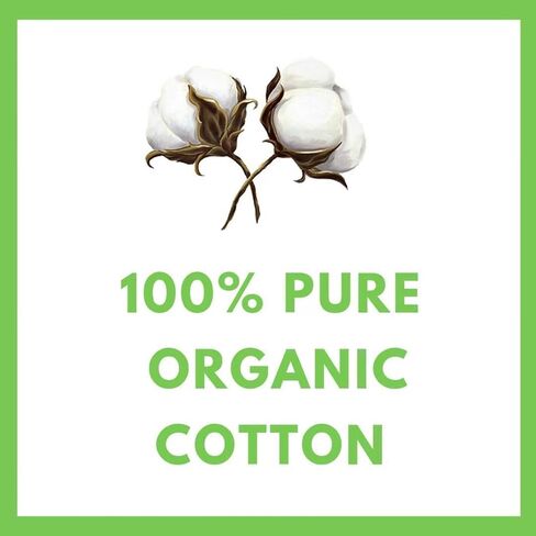 Baby Organic Large Dry Pads 100% Cotton Squares for Baby Care Diapering (120 Count) in Kuwait