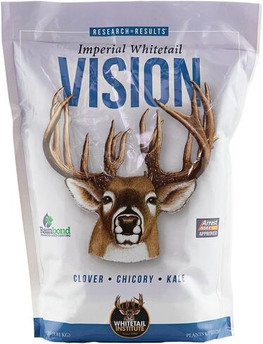 Whitetail Institute Vision Deer Food Plot Seed for Fall Planting - Perennial Blend of Clover, Chicory and Kale to Attract and Hold Deer - Heat, Cold, Drought and Disease Tolerant in Kuwait